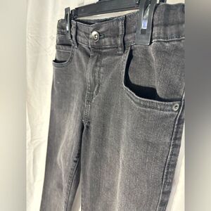 Place Black Denim Jeans Stretch Straight Adjustable Waist Size 8 Husky EPC